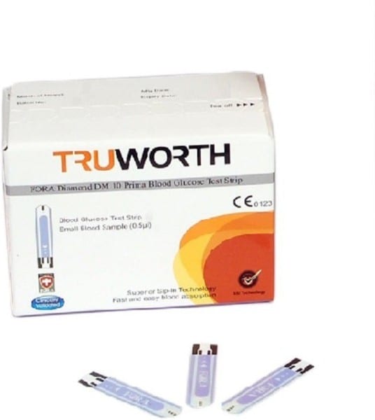 Truworth Diamond Prima Glucometer Strips (50 Strips)