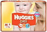 Huggies Dry Baby Diapers (9 PCS, M)