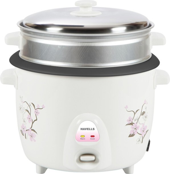 Havells E Cook 1.8 L Rice Cooker (White)