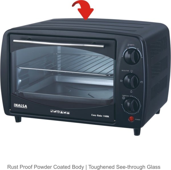 Inalsa Easy Bake 16BK 16 L Oven Toaster Grill (Black) Price in India