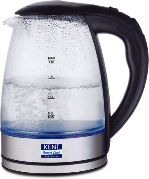Kent EEGK-045 1.5 L Electric Kettle (Black & Silver)