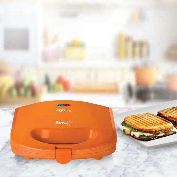 Pigeon Egnite Grill, Toast Sandwich Maker (Orange)