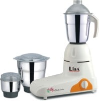 Lisa Electromix 600W Mixer Grinder (White, 3 Jar)