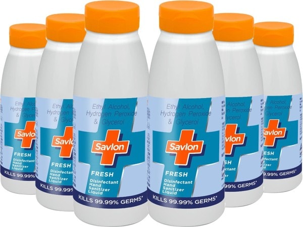 Savlon Fresh Disinfectant Hand Sanitizer (100ML, Pack of 6)