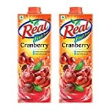 Real Fruit Power Cranberry Juice (Cranberry, 2LTR, Pack of 2)