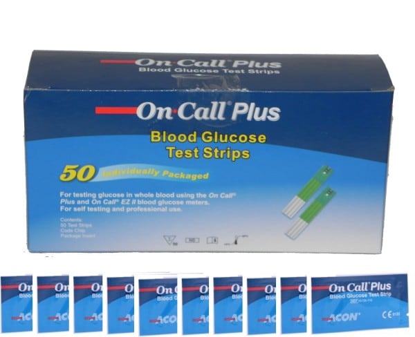 On Call Plus G133-115 Glucometer Strips (50 Strips)