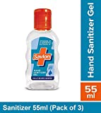 Savlon Gel Hand Sanitizer (55ML, Pack of 3)