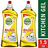 Dettol Germ Protection Lemon Fresh Kitchen Dish And Slab Gel (750ML, Pack of 2)