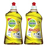Dettol Germ Protection Lemon Fresh Kitchen Dish And Slab Gel (400ML, Pack of 2)