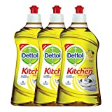 Dettol Germ Protection Lime Splash Kitchen Dish And Slab Gel (400ML, Pack of 3)
