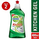 Dettol Germ Protection Lime Splash Kitchen Dish And Slab Gel (400ML, Pack of 2)