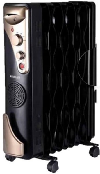 Havells GHROFBFK240 Oil Filled Room Heater (Black)