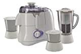 Glen GL 4015 JMG 500W Juicer Mixer Grinder (White, 3 Jar)
