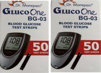 Dr. Morepen Gluco One BG-03 Glucometer Strips (100 Strips)