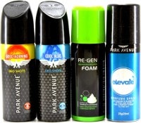 Park Avenue Good Morning Cool Blue Elevate and Shaving Foam (150ML, Pack of 4)