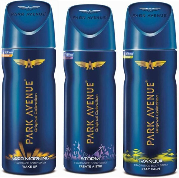Park Avenue Good Morning Storm Tranquil Deodorant Body Spray (130ML, Pack of 3) Price in India