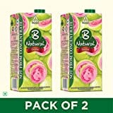 B Natural Guava Juice (Guava, 1LTR, Pack of 2)