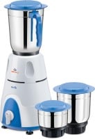 Bajaj GX 3 500 W Mixer Grinder (Blue & White, 3 Jars)