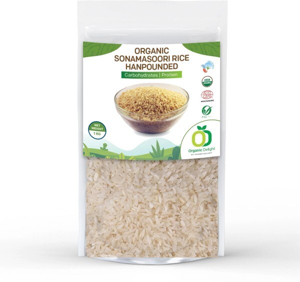 Organic Hanpounded Sona Masuri Rice (1KG)