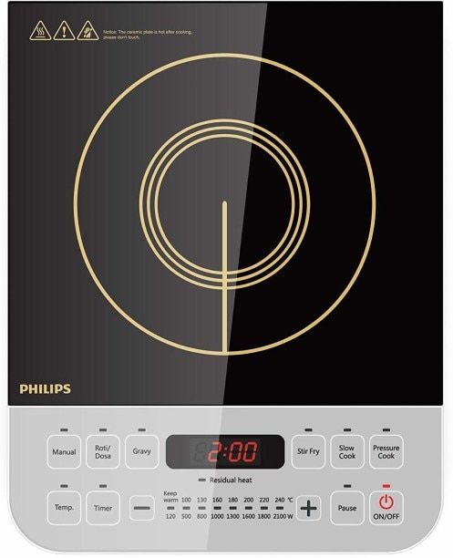 Philips HD4928 2100 W Induction Cooktops (White)