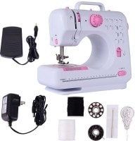 Wonder World Heavy Duty Mini Electric Sewing Machine (White)
