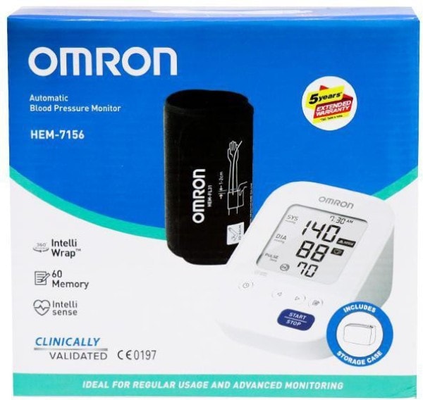 Omron HEM-7156 Bp Monitor (White)