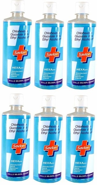 Savlon Hexa Pro Disinfectant Hand Sanitizer (500ML, Pack of 6)