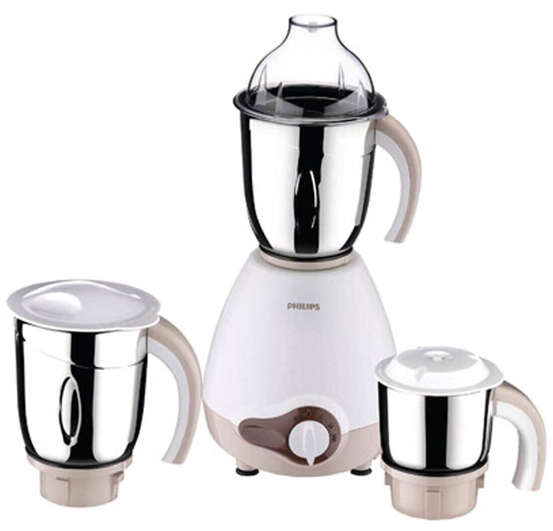 Philips HL1646 600W Mixer Grinder (Brown & White, 3 Jar) Price in India