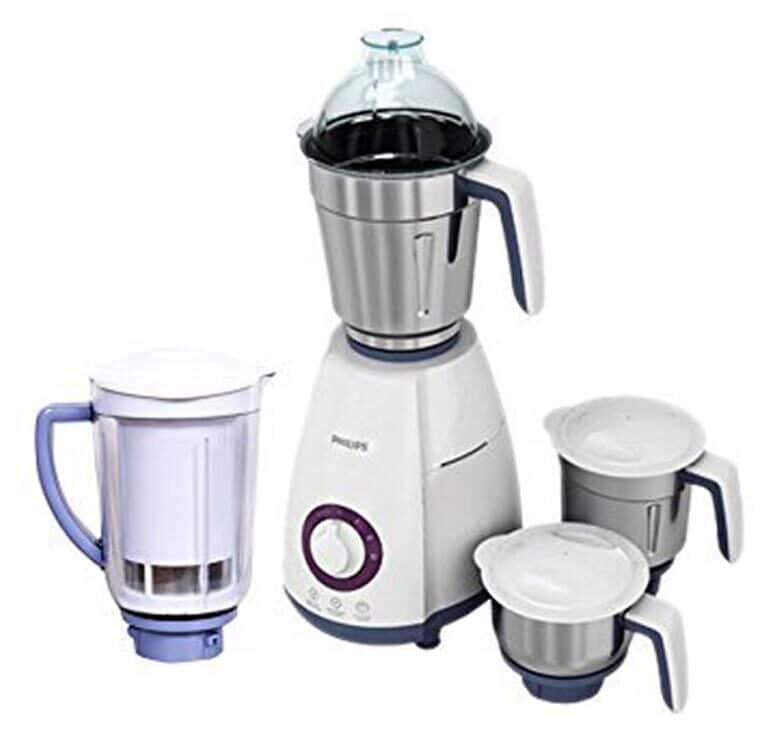 Philips HL7701 750W Mixer Grinder (White, 4 Jar)