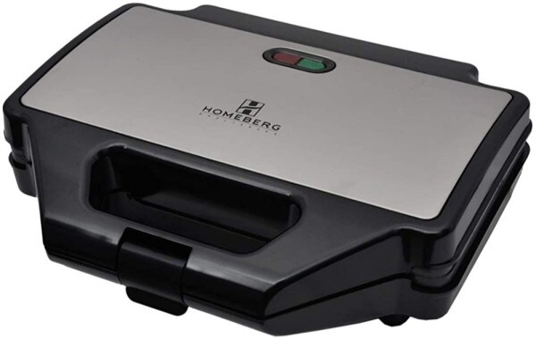 HOMEBERG HST618 Grill Sandwich Maker (Silver)