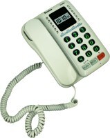 Sonics HT829 Corded Landline Phone (White)