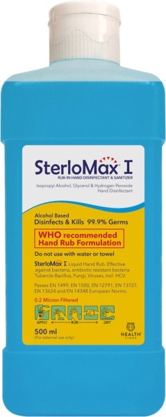 SterloMax I Rub In Hand Disinfectant Hand Sanitizer (500ML)