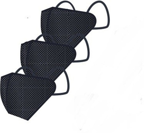 Impulse i95 Airmask Reusable Outdoor Protection Anti Pollution Mask (Black, Pack of 3)