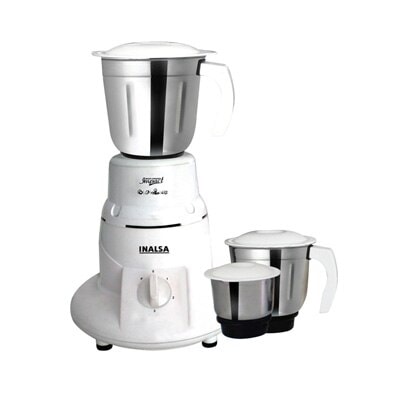 Inalsa Impact 500W Mixer Grinder (White, 3 Jar)