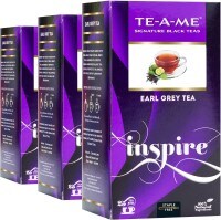 TE-A-ME Inspire Earl Grey Black Tea (50GM, Pack of 3, 75 Pieces)