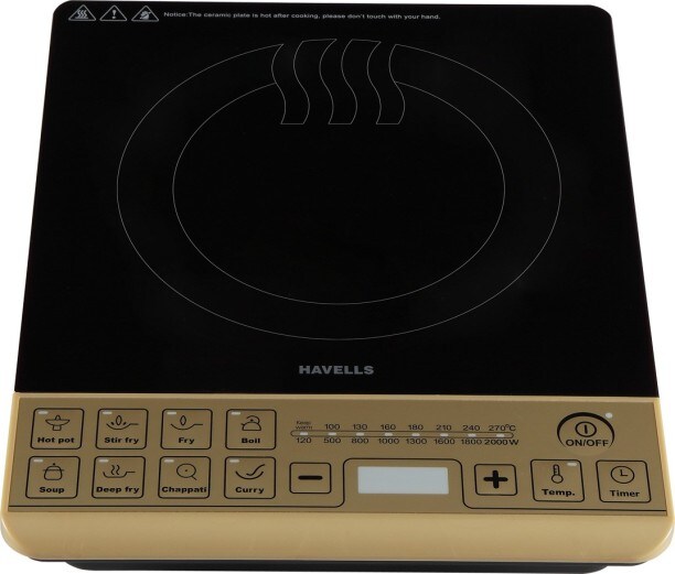 Havells Insta QT 1200 W Induction Cooktops (Grey) Price in India