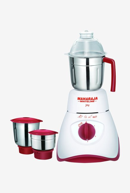 Maharaja Whiteline Joy 550W Mixer Grinder (White, Jar) Price in