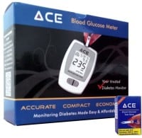 ACE Kit Glucometer (50 Strips, White)