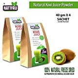 Nattfru Kiwi Fruit Juice Powder (Kiwi Fruit, 80GM, Pack of 2, 4 Pieces)