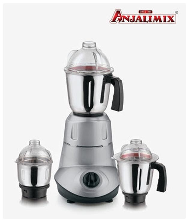 Anjalimix KX-750 750W Mixer Grinder (Silver, 3 Jar)
