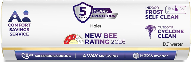Haier 1.5 Ton 3 Star Inverter Split AC (HSA19KHD GAI3NB I)