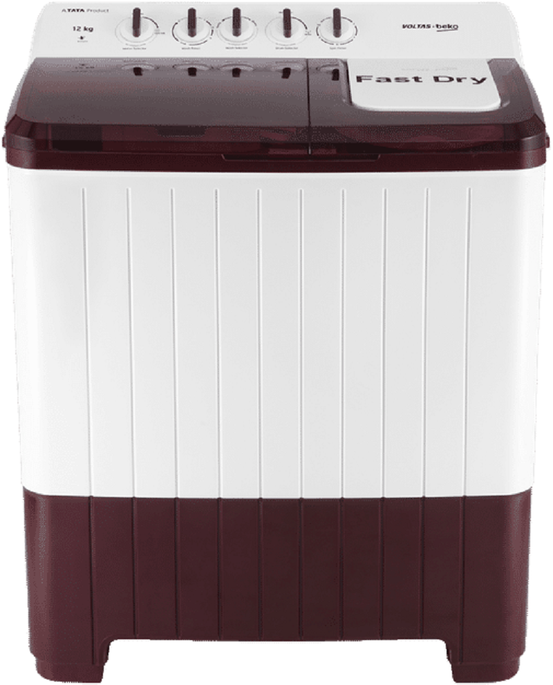 Voltas Beko 12 kg Semi Automatic Top Load Washing Machine (WTT120UPA/BR5KPTD)