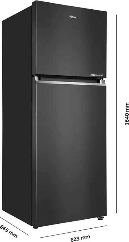 Haier 328 L Frost Free Double Door Top Mount 3 Star Refrigerator (HEF 333GB P)