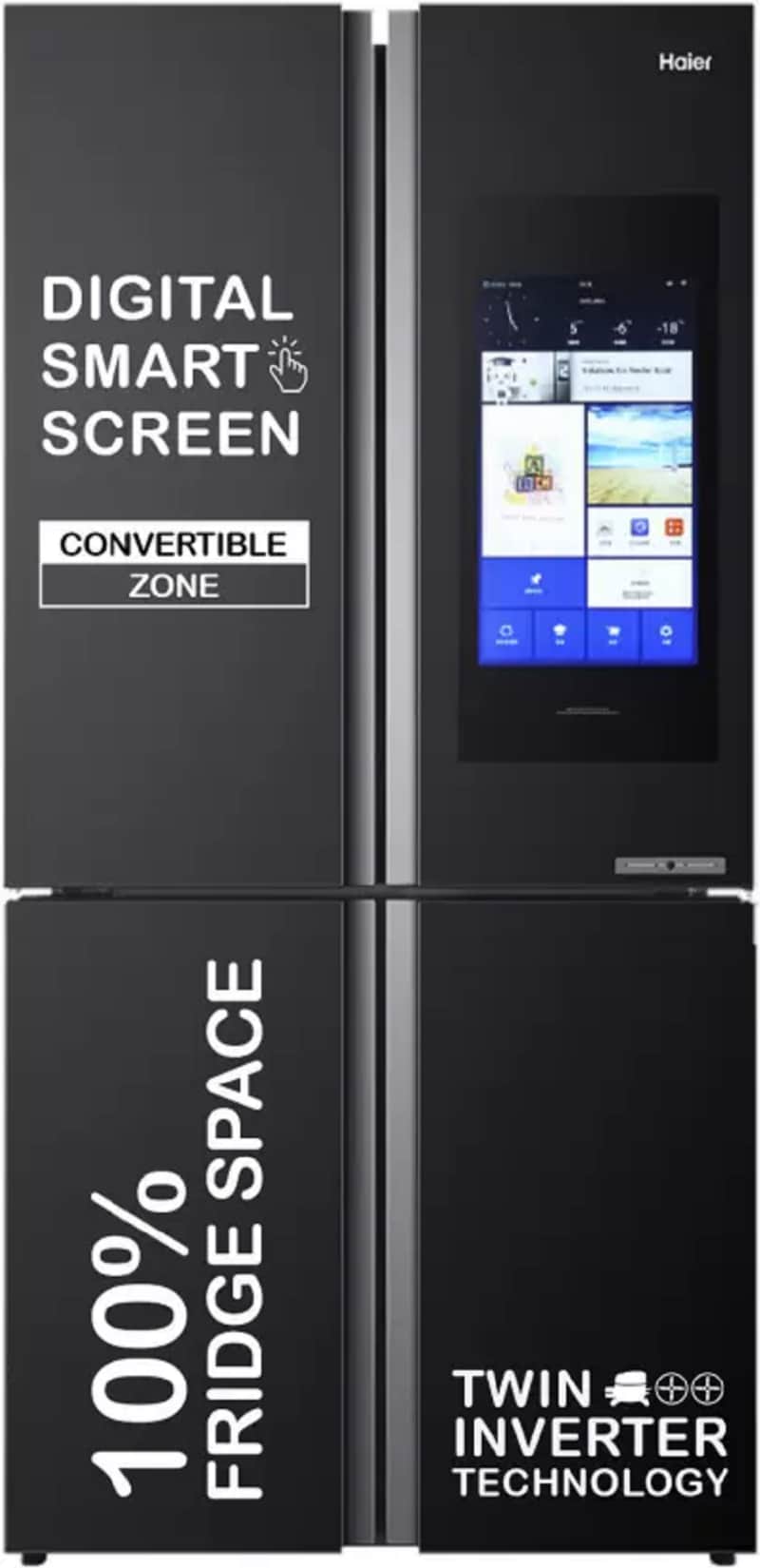 【H】 Haier 651 L Frost Free Side by Side Refrigerator (HRB 758SIKGU1