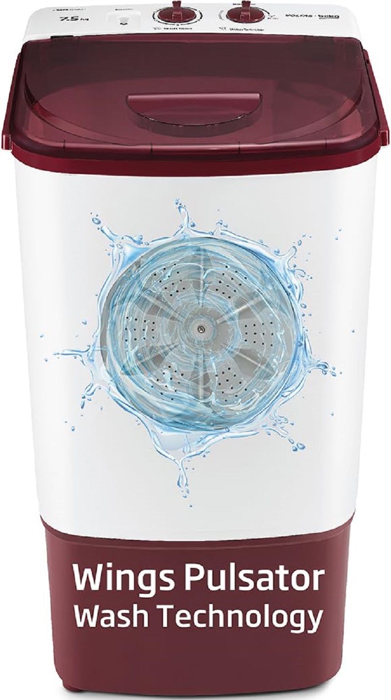 Voltas Beko 7.5 kg Semi Automatic Top Load Washing Machine (WST75UC/BRSSWH2PTD)