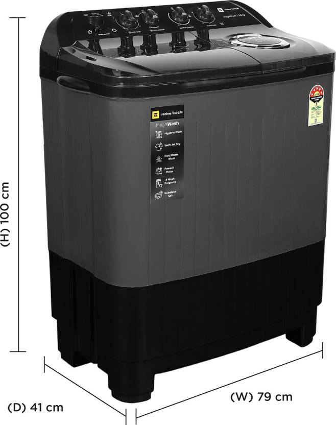 Realme TechLife 10 kg Semi Automatic Top Load Washing Machine (RMSA1005NNNHS)