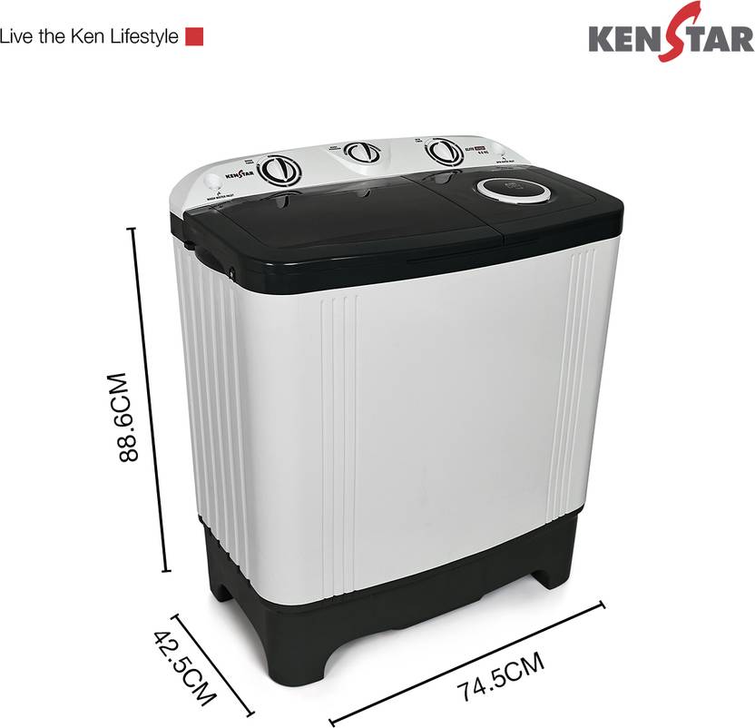 Kenstar 6.5 kg Semi Automatic Top Load Washing Machine (KSSA655NNNDG)