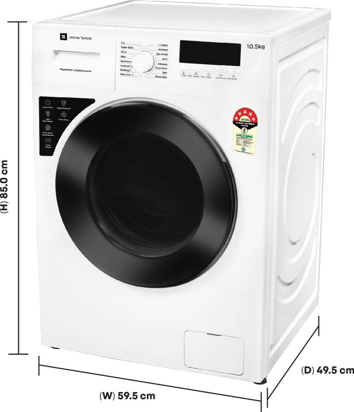 Realme TechLife 10.5 kg Fully Automatic Front Load Washing Machine (RMFL1055NHIJW)