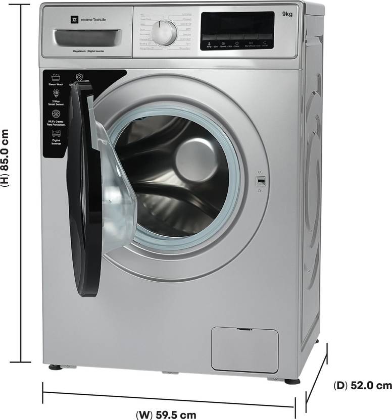 Realme TechLife 9 kg Fully Automatic Front Load Washing Machine (RMFL905NHIJG)