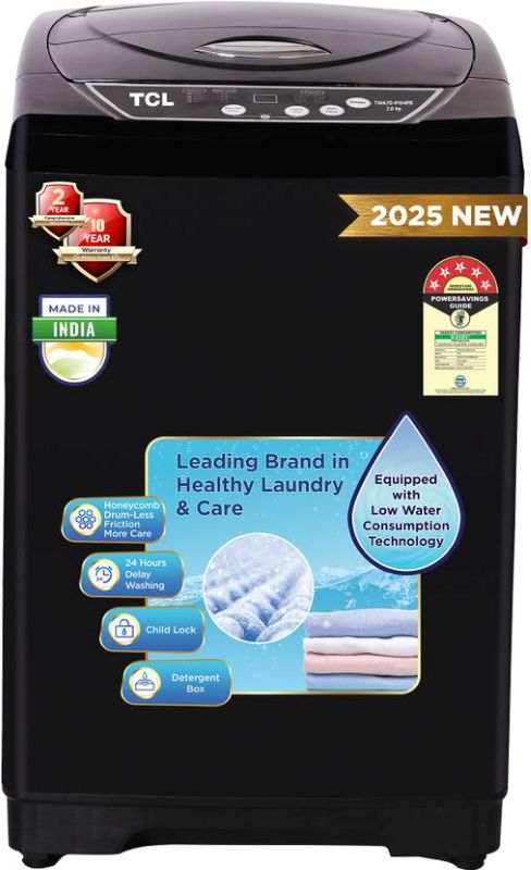 TCL 7 kg Fully Automatic Top Load Washing Machine (TWA70 P104PB)